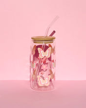 Load image into Gallery viewer, Neutral Groovy Butterfly Glass Cup