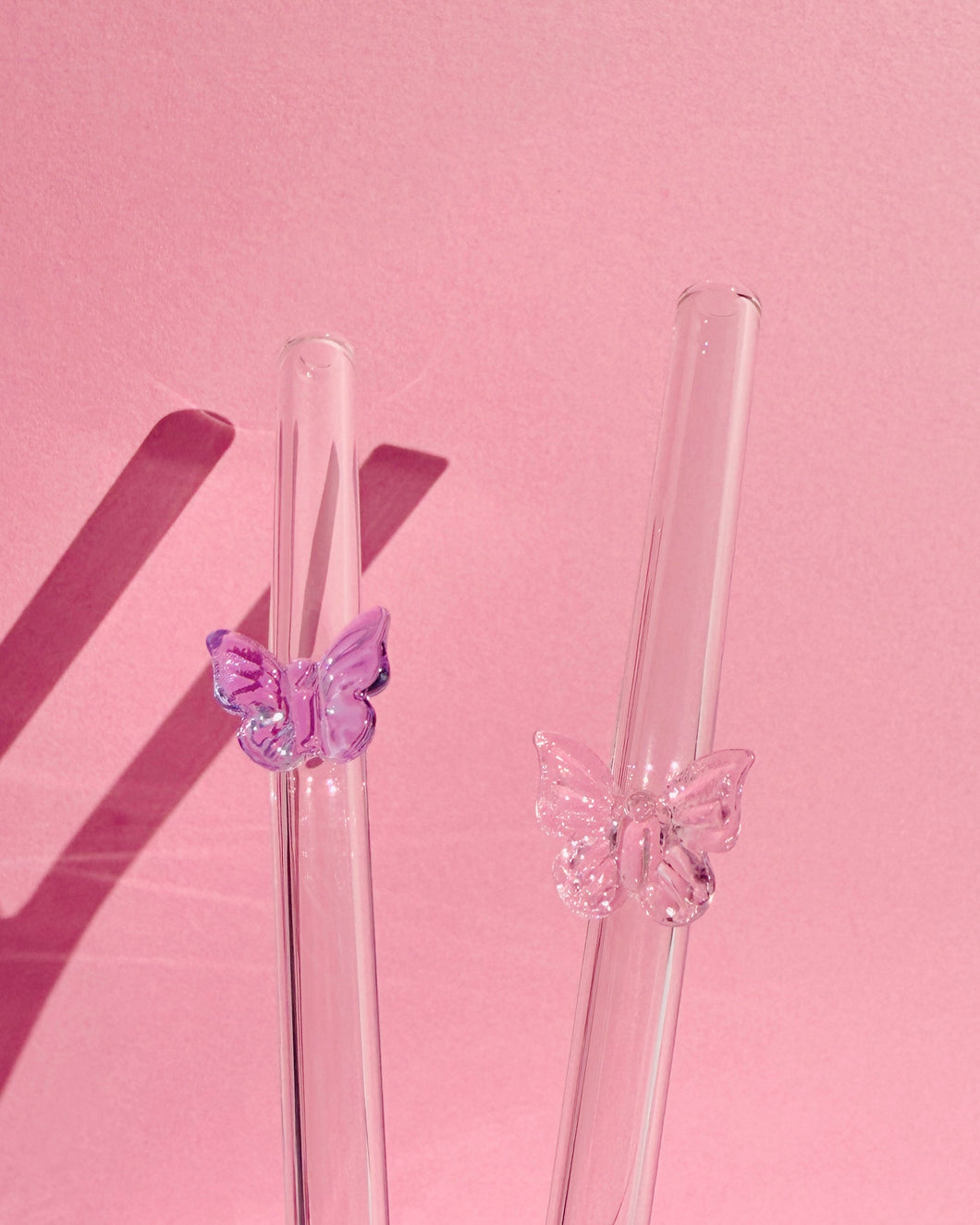 Butterfly Glass Straw