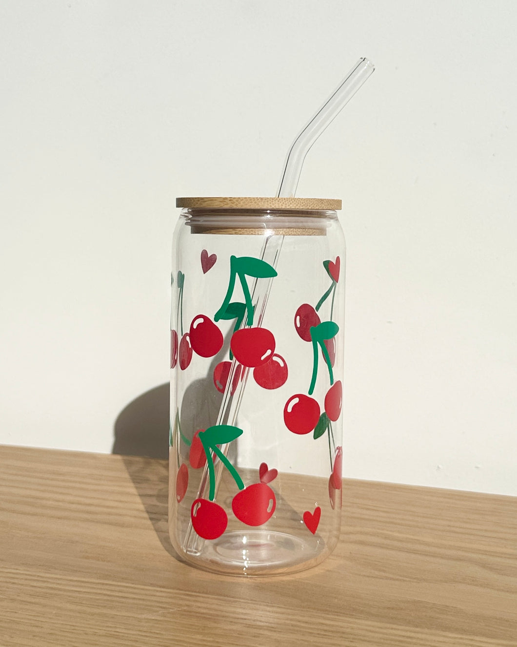 Cherry Glass Drinking Straw