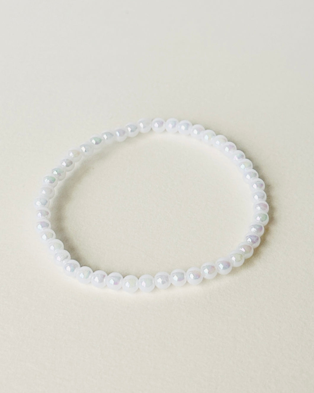Iridescent White Bracelet